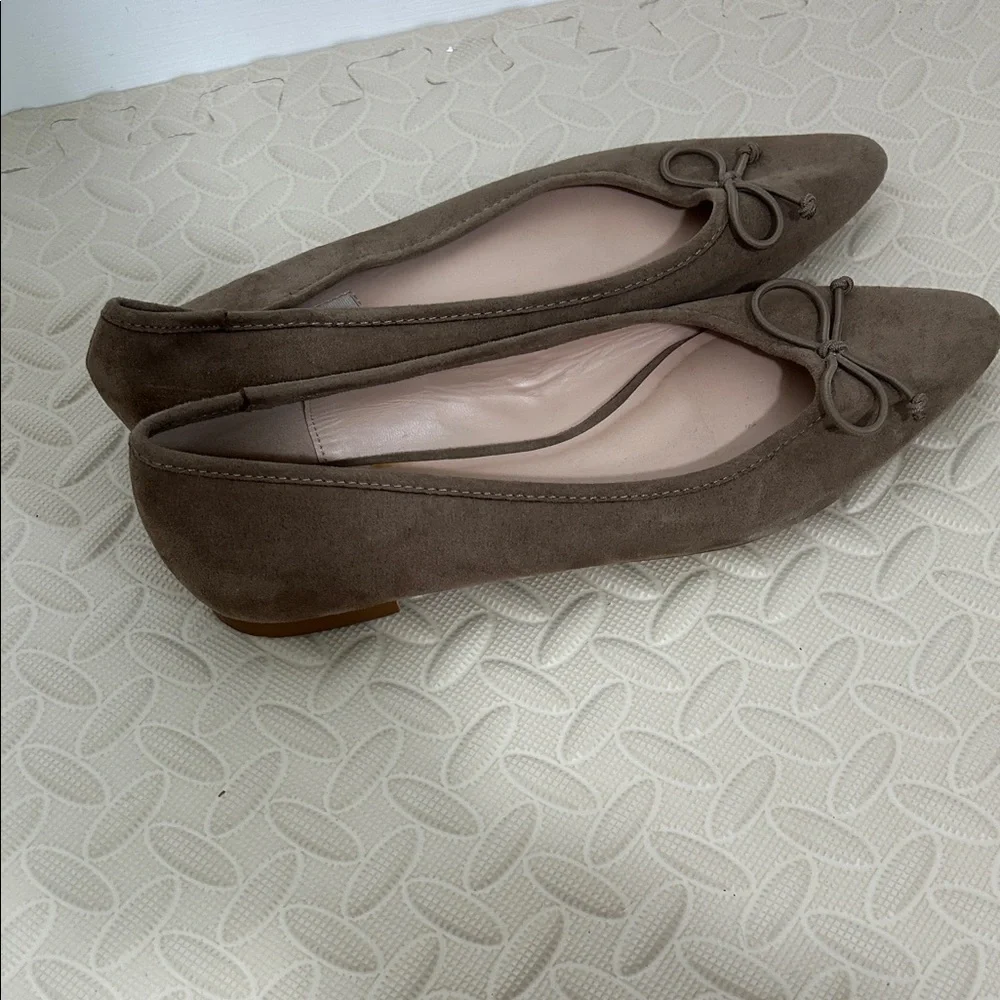 Mango Brown Suede Loafers with Bow - Picture 4 of 5